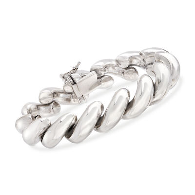 Italian Sterling Silver Large San Marco Bracelet