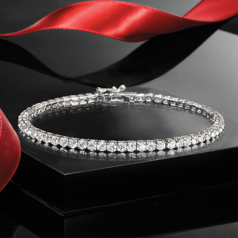 5.00 ct. t.w. Lab-Grown Diamond Tennis Bracelet in 14kt White Gold image number 3