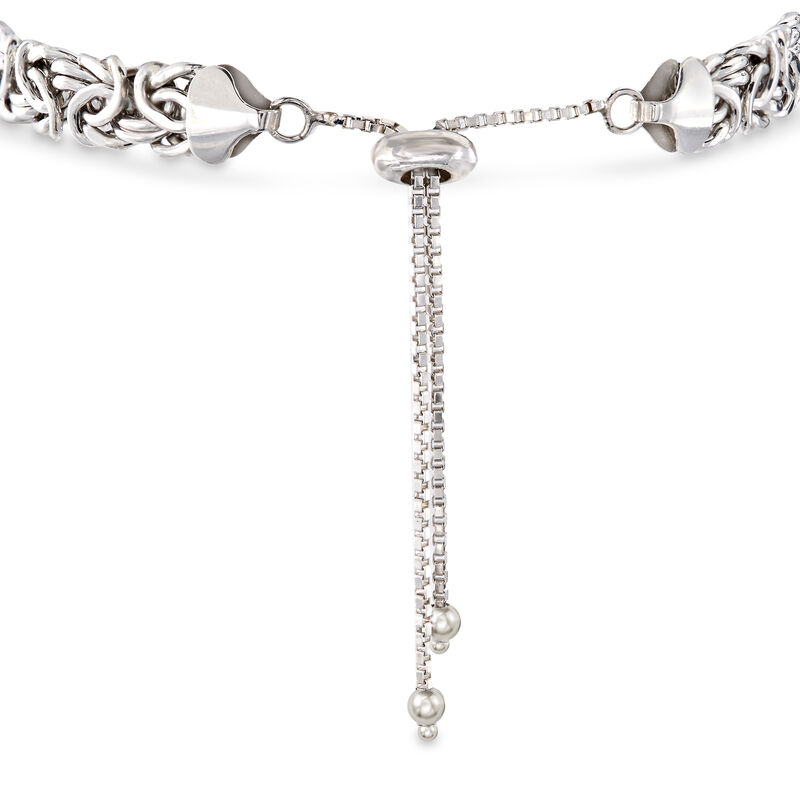 Sterling Silver Byzantine Bolo Bracelet image number 2