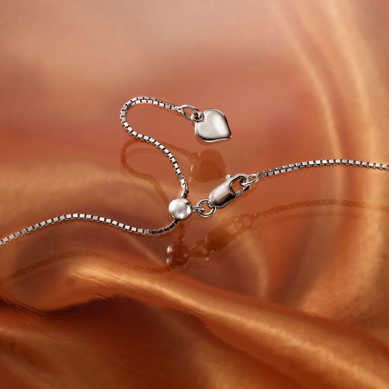 1mm Sterling Silver Adjustable Slider Box Chain image number 4