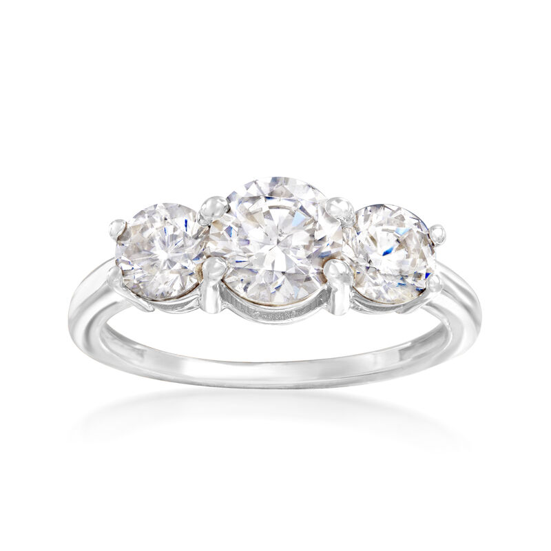 2.00 ct. t.w. CZ Ring in 14kt White Gold image number 0