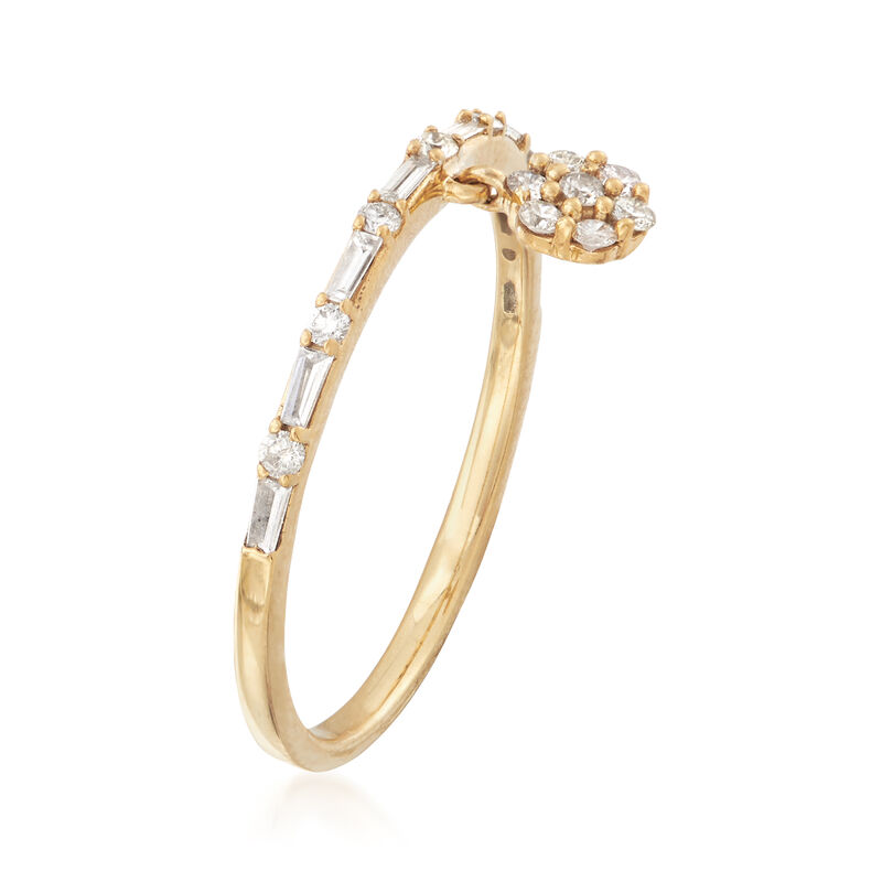 .25 ct. t.w. Diamond Charm Ring in 14kt Yellow Gold image number 2