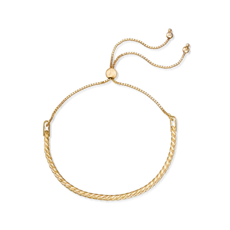 Cuban-Link Bolo Bracelet in 18kt Yellow Gold image number 2