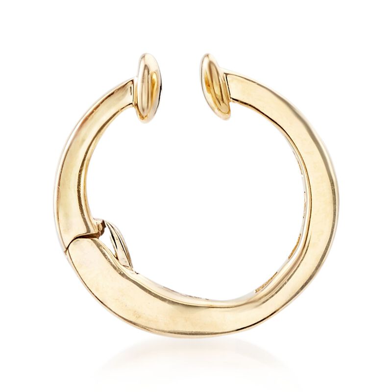 Baguette Diamond-Accented Single Ear Cuff in 14kt Yellow Gold image number 1
