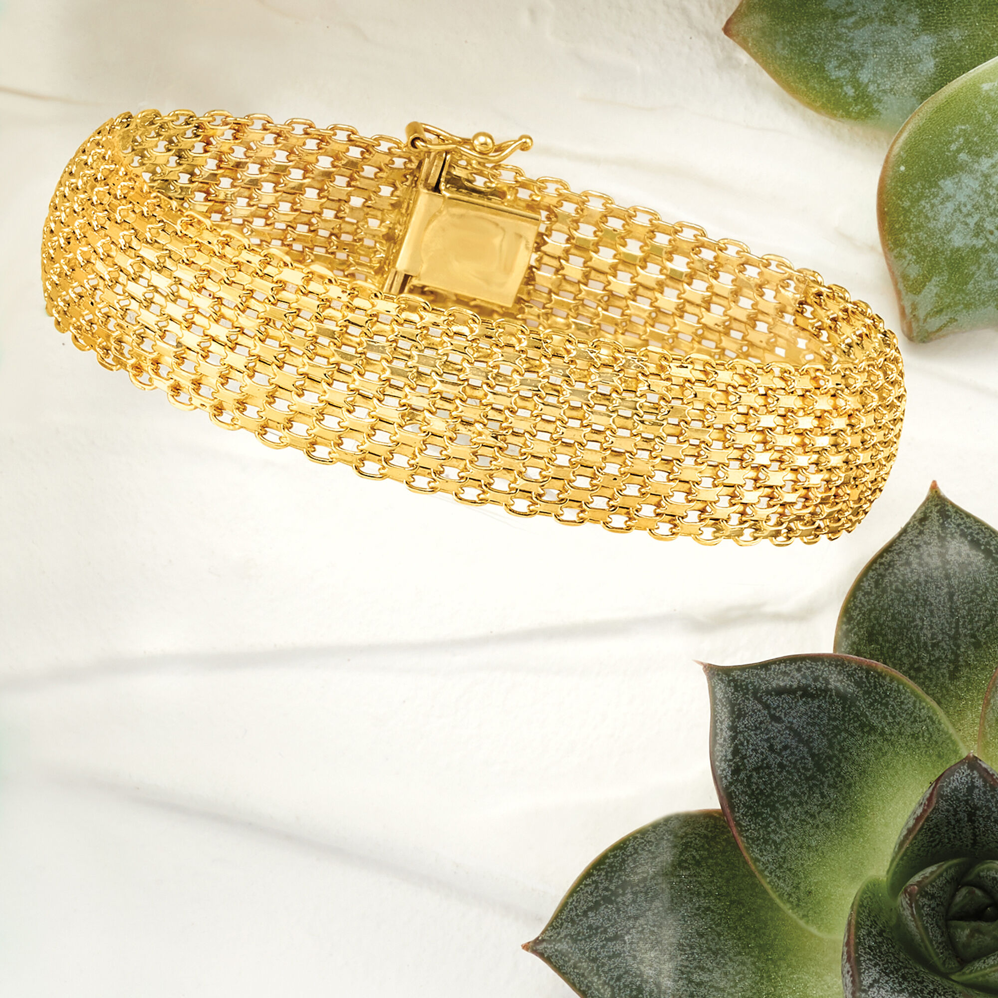 Italian 14kt Yellow Gold Bismark-Link Bracelet
