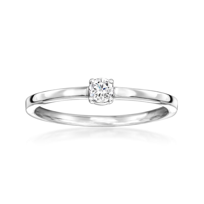 .15 Carat Lab-Grown Diamond Solitaire Ring in 14kt White Gold image number 0