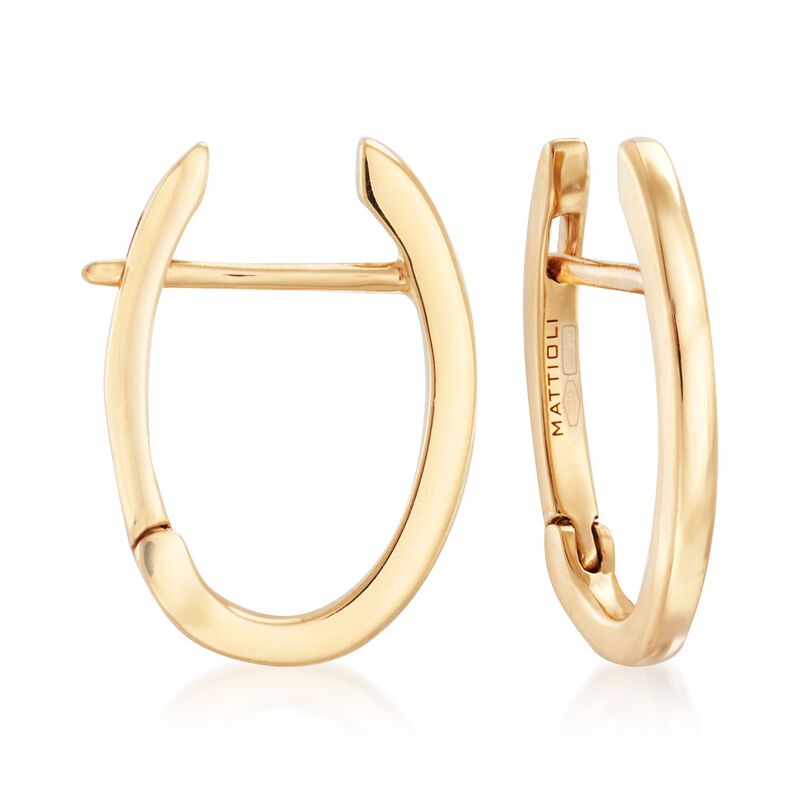 Mattioli &quot;Puzzle&quot; 18kt Yellow Gold Earrings with Three Interchangeable Drops: 18kt Gold and Multi-Stone. 7/8&quot; image number 4