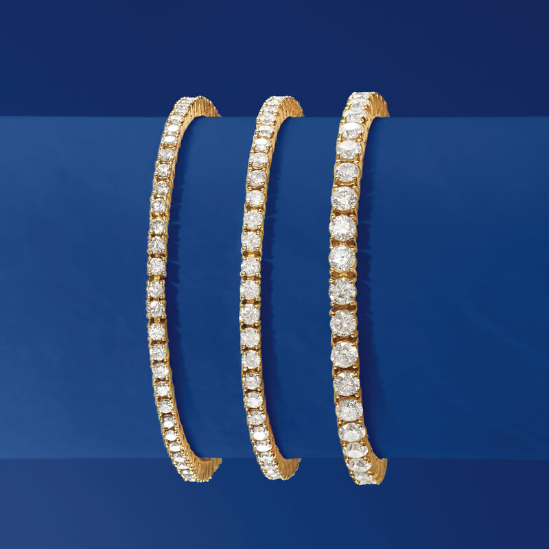 3.00 ct. t.w. Diamond Tennis Bracelet in 14kt Yellow Gold image number 4