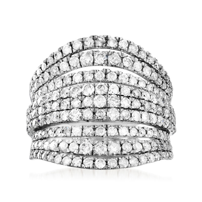 2.00 ct. t.w. Diamond Multi-Row Ring in 14kt White Gold image number 0