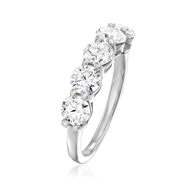 2.00 ct. t.w. Lab-Grown Diamond Five-Stone Ring in Platinum image number 2