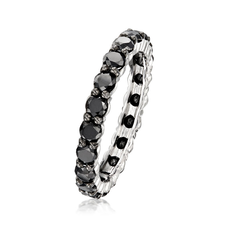 2.00 ct. t.w. Black Diamond Eternity Band image number 2