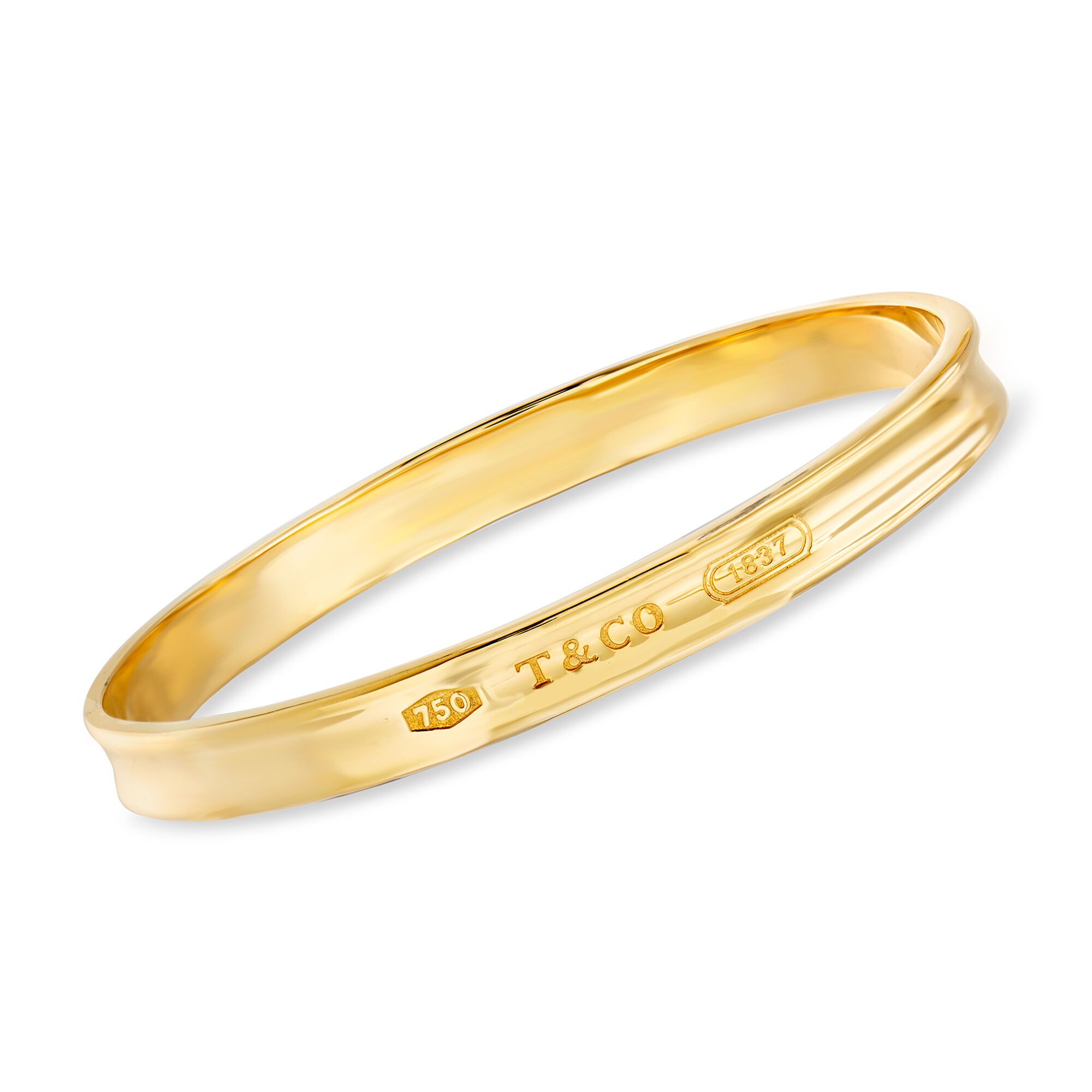 Tiffany bangle bracelet gold discount