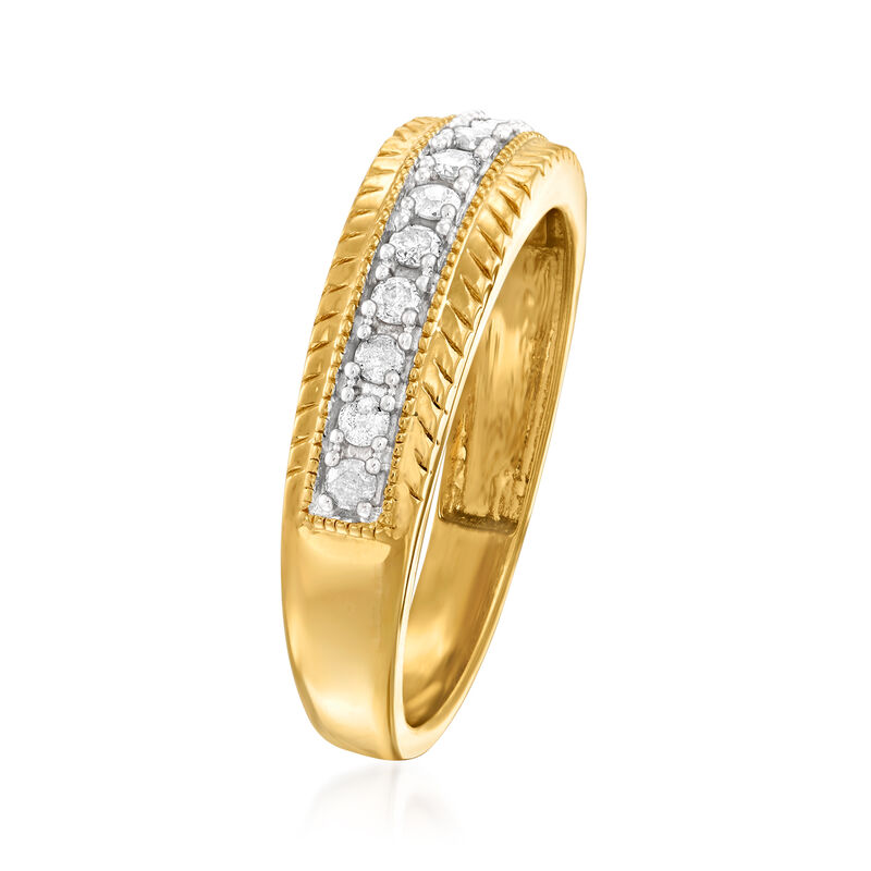 .25 ct. t.w. Diamond Center-Row Ring in 18kt Gold Over Sterling image number 2