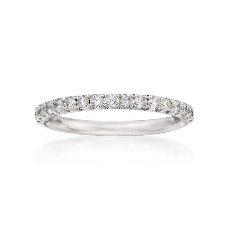 Henri Daussi .45 ct. t.w. Diamond Wedding Ring in 18kt White Gold image number 0