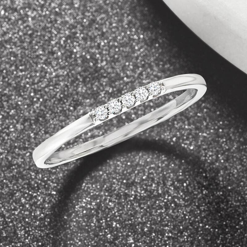 Diamond Ring in Sterling Silver image number 3
