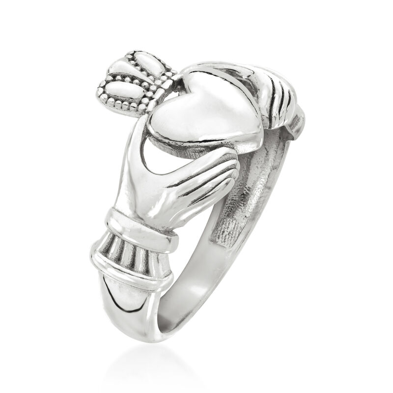 Sterling Silver Claddagh Ring. Size 10 image number 2