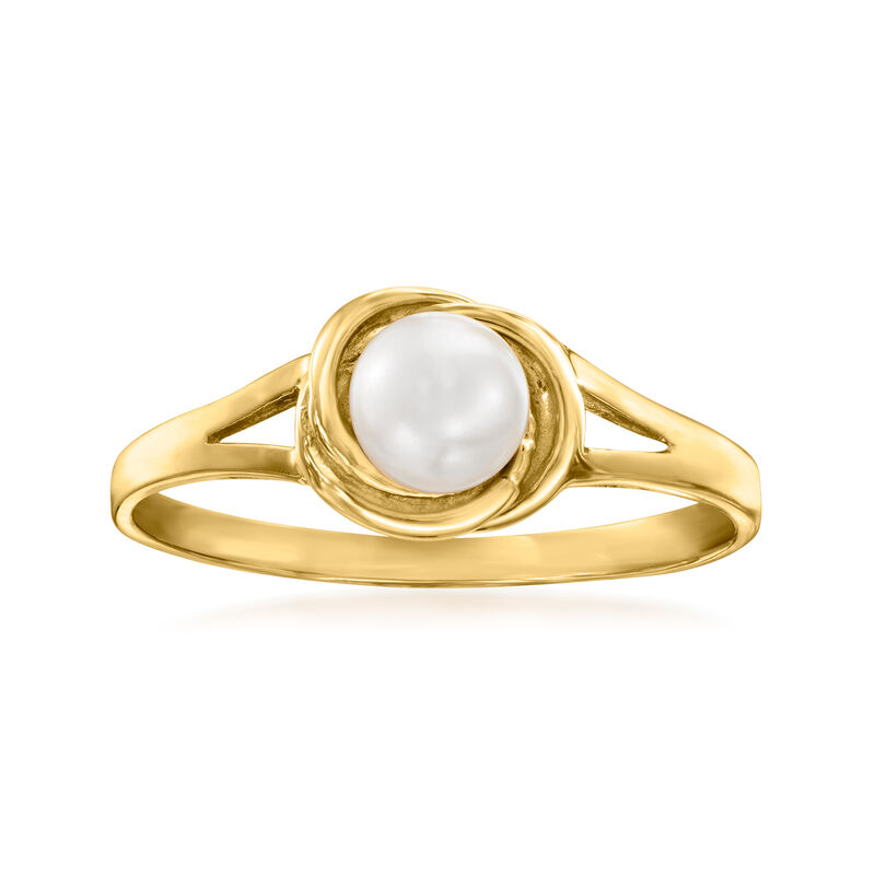 4.5-5mm Cultured Pearl Ring in 14kt Yellow Gold. Size 5 image number 0
