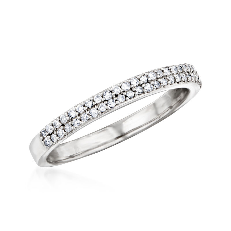.25 ct. t.w. Diamond Double-Row Ring in Sterling Silver image number 3