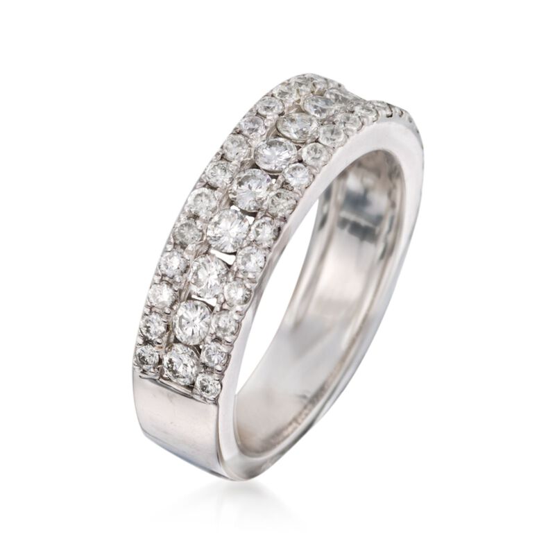 1.00 ct. t.w. Diamond Wedding Ring in 14kt White Gold image number 2