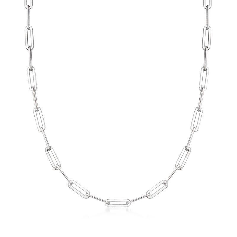 Charles Garnier Sterling Silver Paper Clip Link Necklace. 36&quot; image number 1