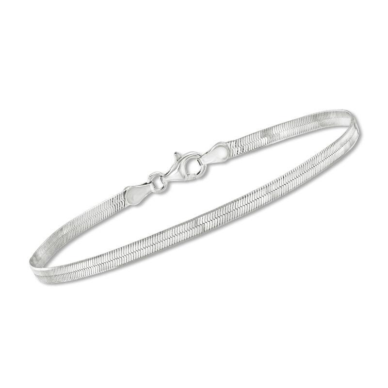 Italian Sterling Silver Jewelry Set: Five Chain Bracelets image number 4