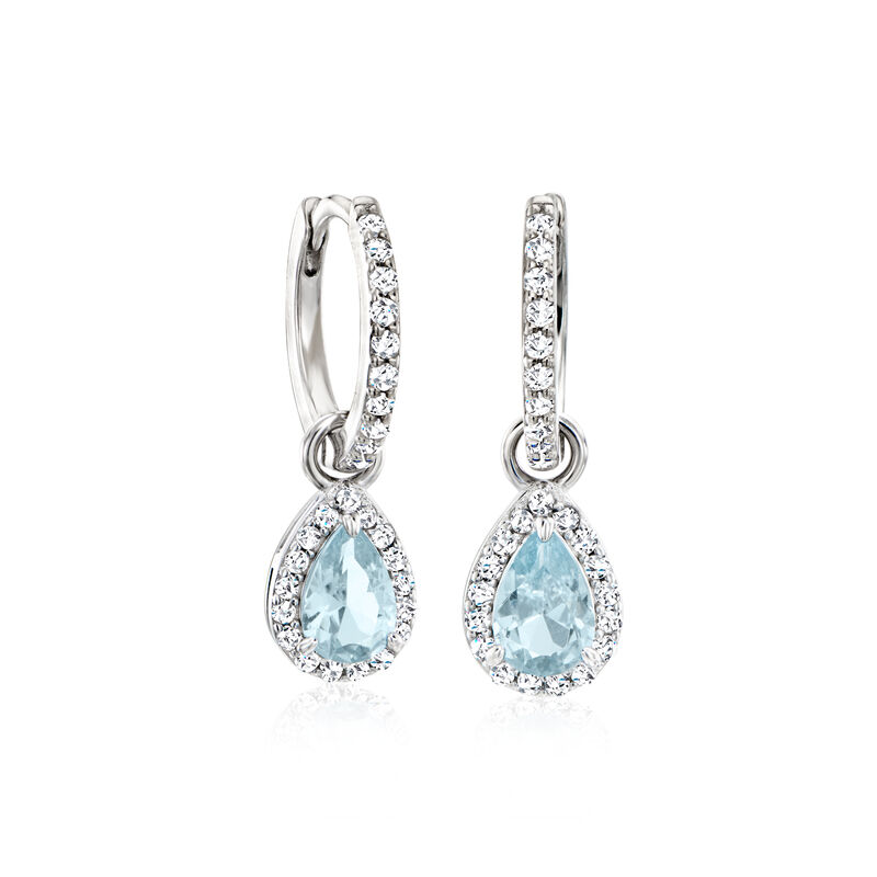 2.80 ct. t.w. Simulated Multi-Gemstone and .60 ct. t.w. CZ Jewelry Set: Huggie Hoop Earrings and Three Pairs of Interchangeable Drops in Sterling Silver  image number 5