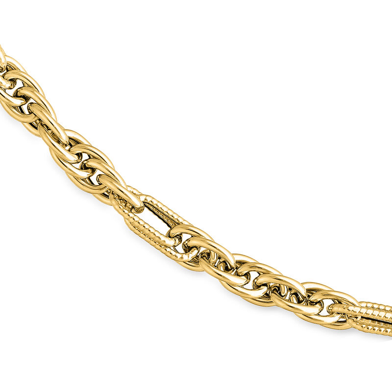 Italian 14kt Yellow Gold Twisted-Link Necklace. 18" image number 3