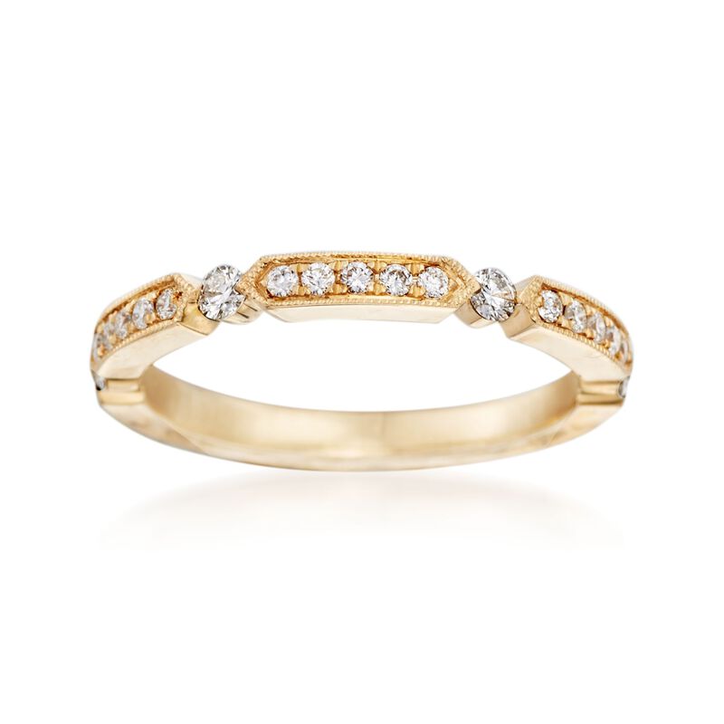 Henri Daussi .25 ct. t.w. Diamond Wedding Ring in 14kt Yellow Gold image number 0