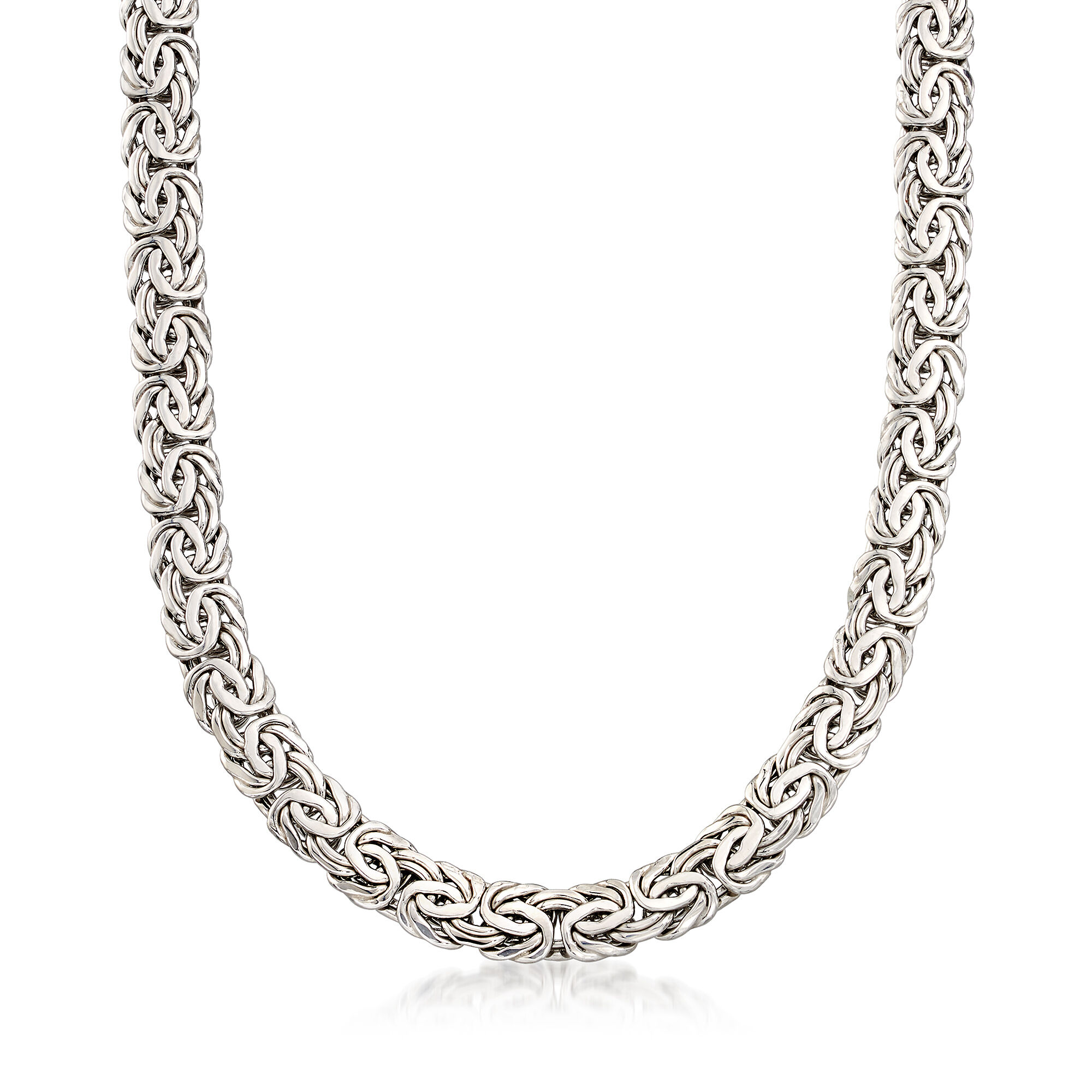 Sterling silver byzantine sales