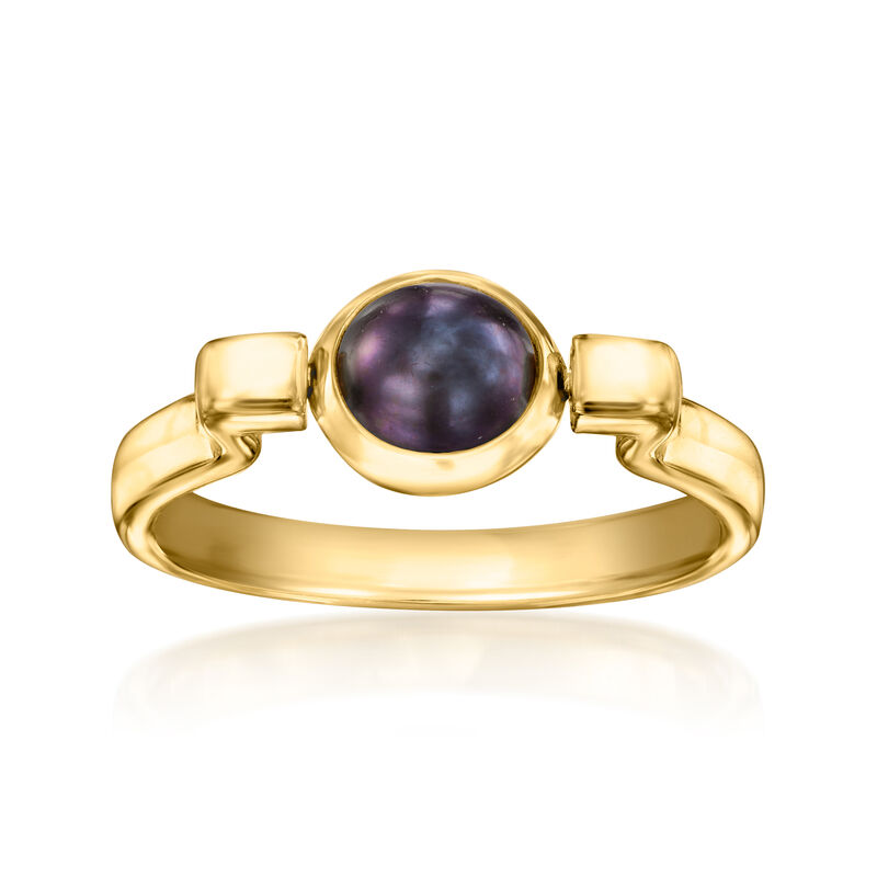 6mm White and Black Cultured Pearl Reversible Ring in 18kt Gold Over Sterling image number 5