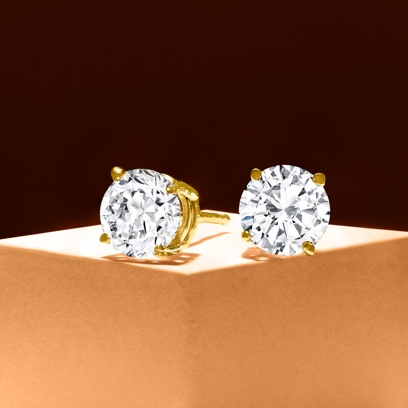 1.50 ct. t.w. Diamond Stud Earrings in 14kt Yellow Gold image number 1