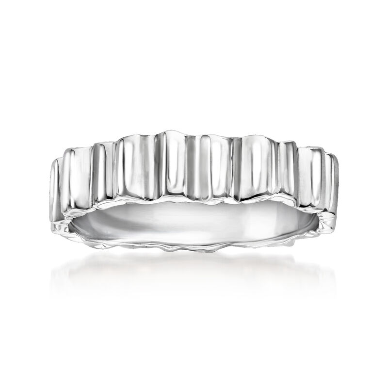 Sterling Silver Ridged Ring image number 0