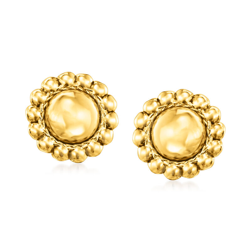 Italian 18kt Yellow Gold Sunflower Earrings image number 0