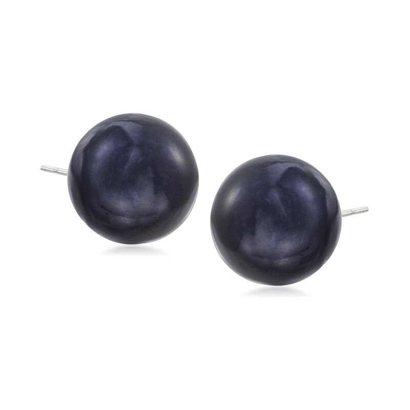 9-9.5mm Multicolored Cultured Pearl and 3.80 ct. t.w. CZ Jewelry Set: Four Pairs of Stud Earrings in Sterling Silver image number 5