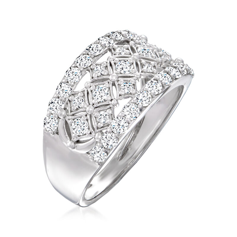1.00 ct. t.w. Diamond Checkered Ring in 14kt White Gold image number 2