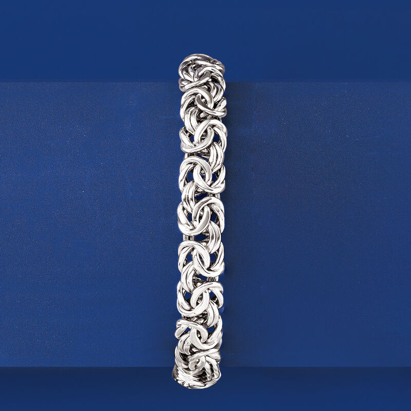 Sterling Silver Medium Byzantine Bracelet image number 4