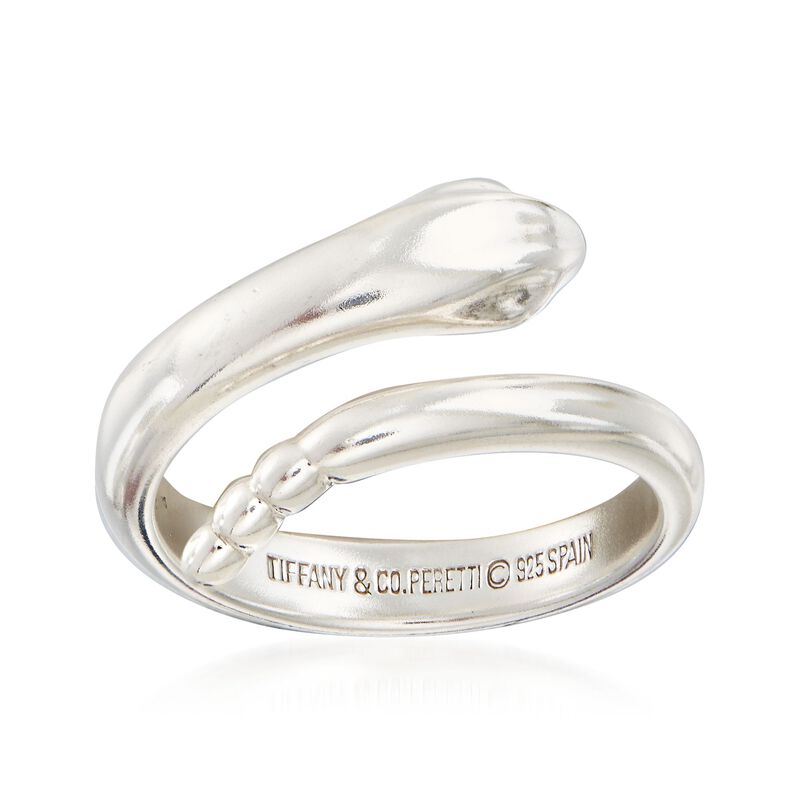 C. 2000 Vintage Tiffany Jewelry &quot;Elsa Peretti&quot; Sterling Silver Snake Ring image number 0