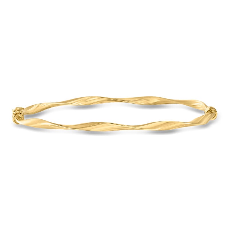 Italian 10kt Yellow Gold Twisted Bangle Bracelet image number 0