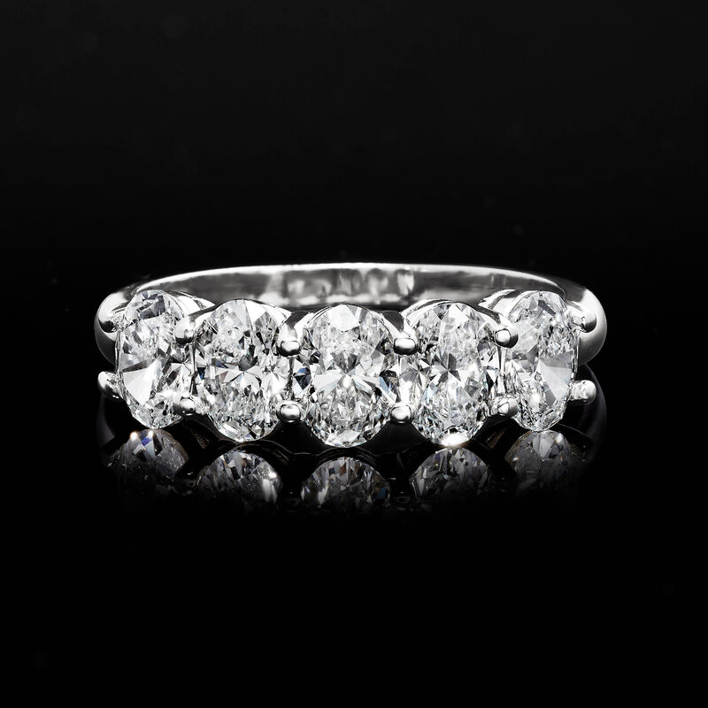 2.00 ct. t.w. Lab-Grown Diamond Five-Stone Ring in 14kt White Gold image number 3