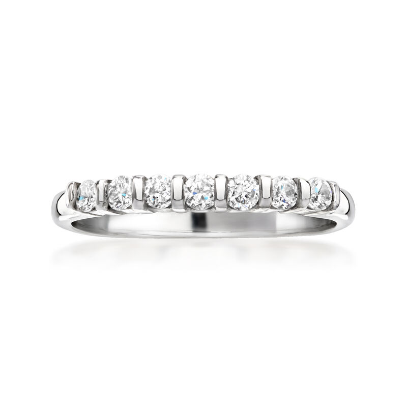 C. 1980 Vintage .30 ct. t.w. Diamond Ring in 14kt White Gold. Size 6 image number 0