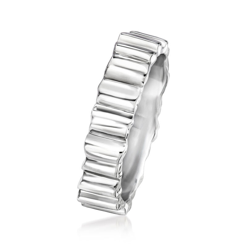 Sterling Silver Ridged Ring image number 2