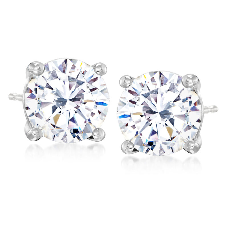 5.00 ct. t.w. CZ Stud Earrings in 14kt White Gold image number 0