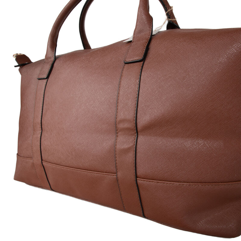 Brouk & Co. &quot;Alexa&quot; Faux Chestnut Leather Duffel Bag image number 3