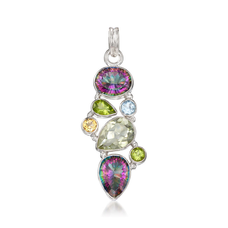 20.60 ct. t.w. Multi-Stone Pendant in Sterling Silver image number 0