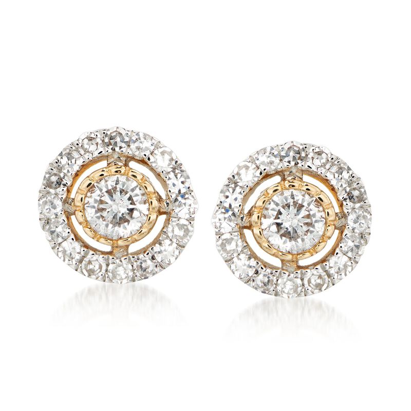 .33 ct. t.w. Diamond Jewelry Set: Earrings and Earring Jackets in 14kt Yellow Gold image number 2