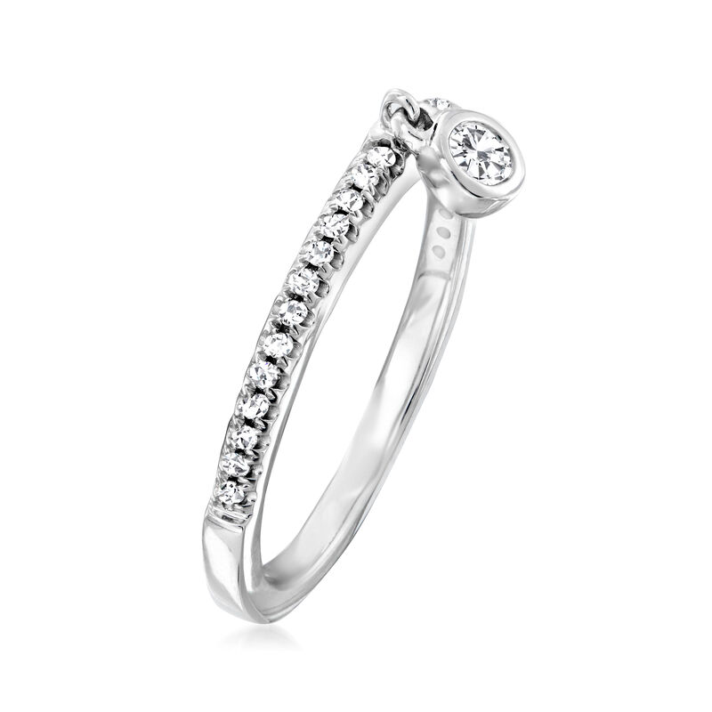 .21 ct. t.w. Diamond Dangle Ring in 14kt White Gold image number 2