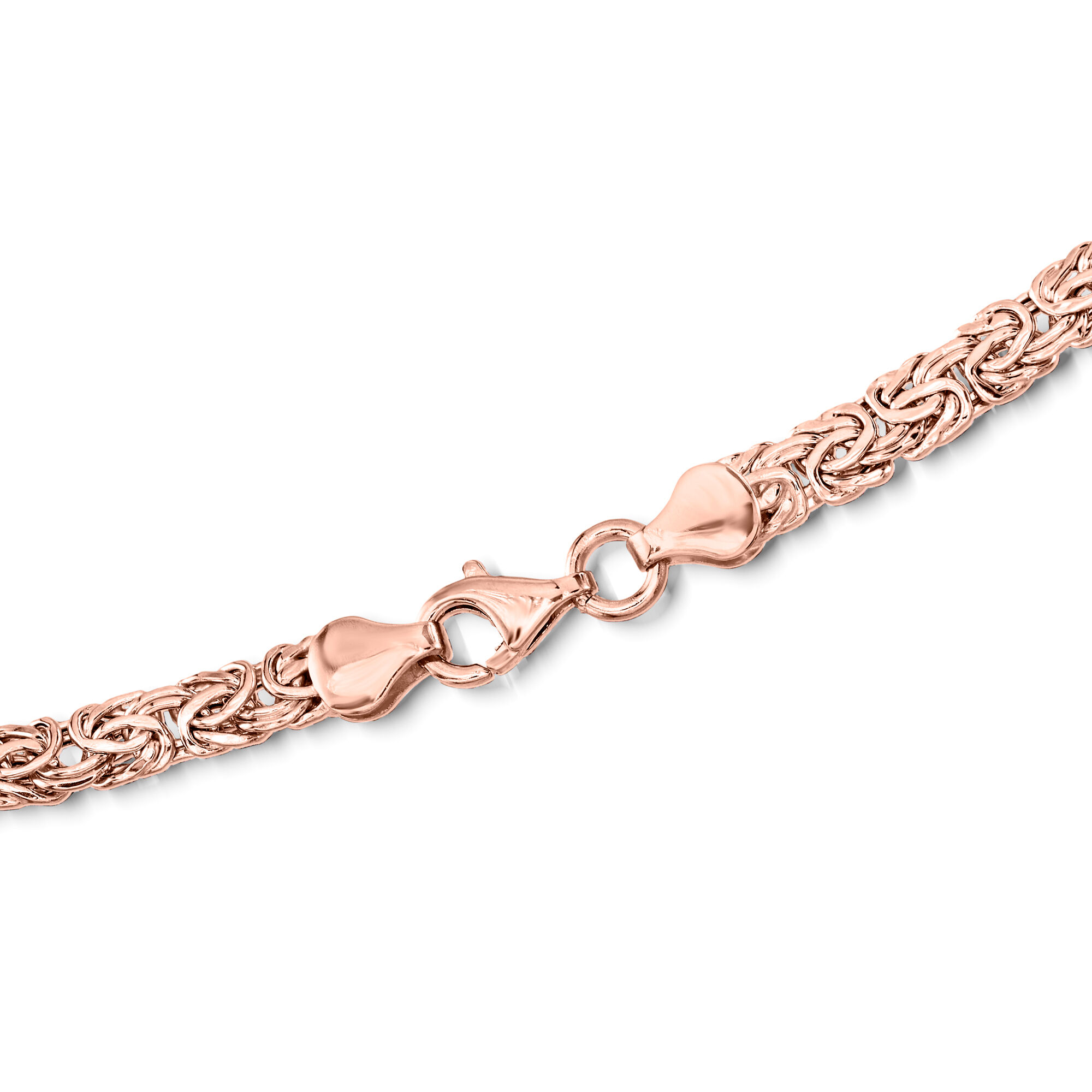 14kt Rose Gold Small Byzantine Necklace. 18