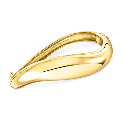 18kt Gold Over Sterling Sculptural Bangle Bracelet