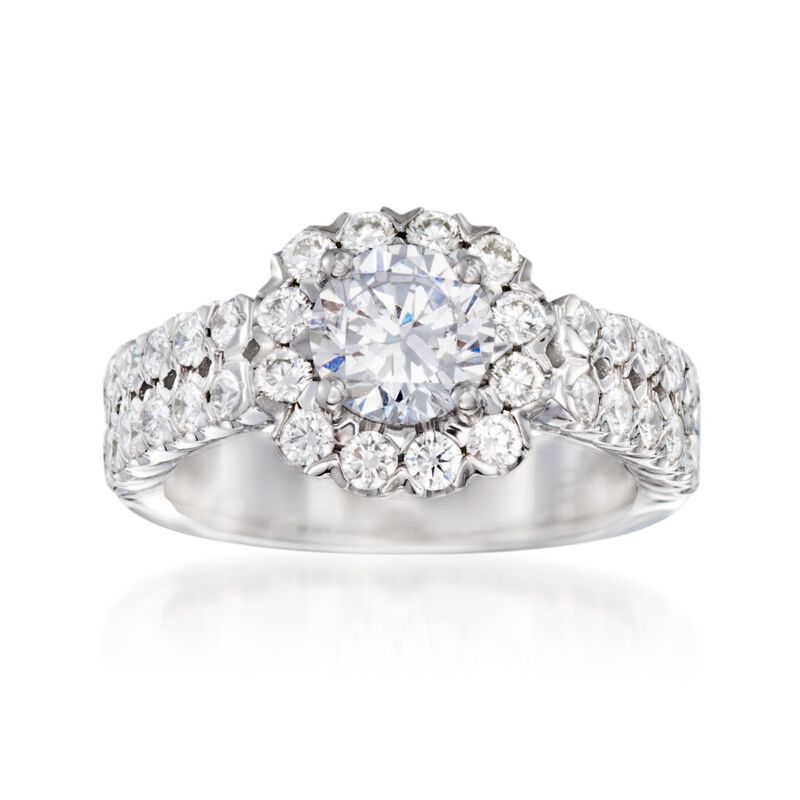 1.20 ct. t.w. Diamond Engagement Ring Setting in 14kt White Gold image number 0