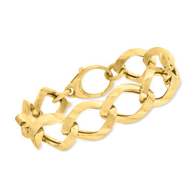 Italian 14kt Yellow Gold Oval-Link Bracelet